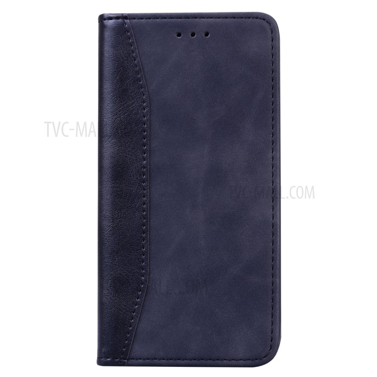 Business Style Splicing Shell Auto-absorbed Leather Wallet Case for iPhone 7/8/SE (2nd Generation) - Dark Blue-2