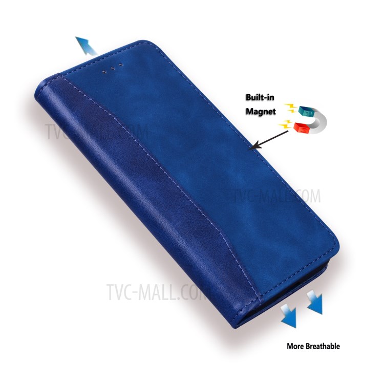 Business Style Splicing Shell Auto-absorbed Leather Wallet Case for iPhone 7/8/SE (2nd Generation) - Baby Blue-10