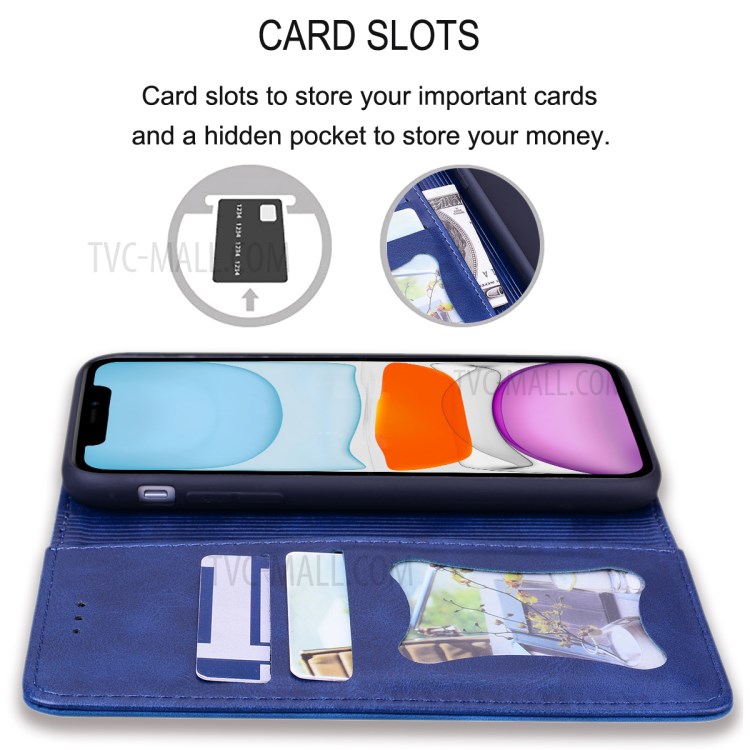 Business Style Splicing Shell Auto-absorbed Leather Wallet Case for iPhone 7/8/SE (2nd Generation) - Baby Blue-5