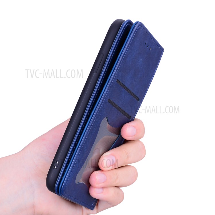 Business Style Splicing Shell Auto-absorbed Leather Wallet Case for iPhone 7/8/SE (2nd Generation) - Baby Blue-7