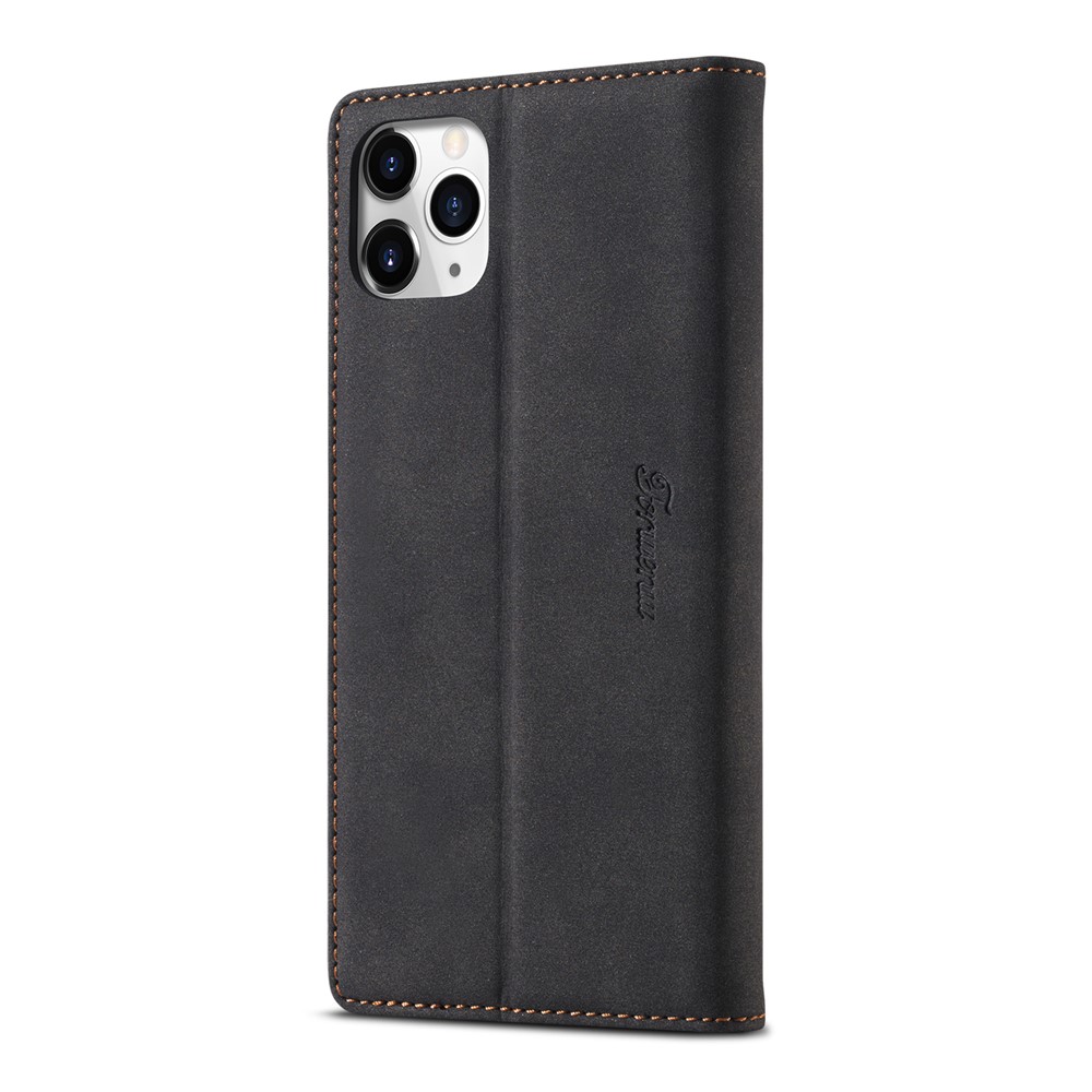 FORWENW F1 Series Case for iPhone 12/12 Pro Leather Wallet Stand Cover - Black-5