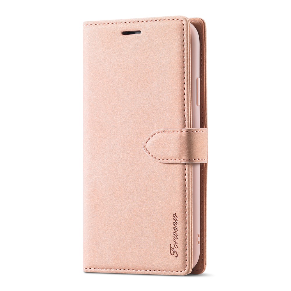 FORWENW F1 Series Case for iPhone XR 6.1 inch Leather Wallet Stand Cover - Rose Gold-3