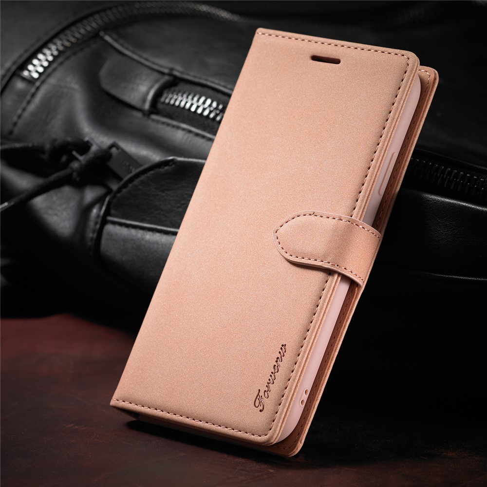 FORWENW F1 Series Case for iPhone XR 6.1 inch Leather Wallet Stand Cover - Rose Gold-7