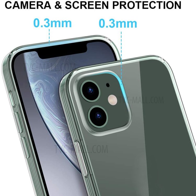 TPU Phone Case with Tempered Glass Screen Protector for iPhone 12 Pro Max Accessory-4