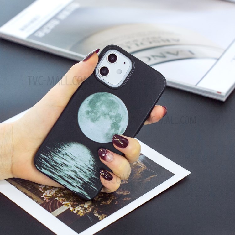 Pattern Printing Matte TPU Shell for iPhone 12 Pro Max - Moon-5