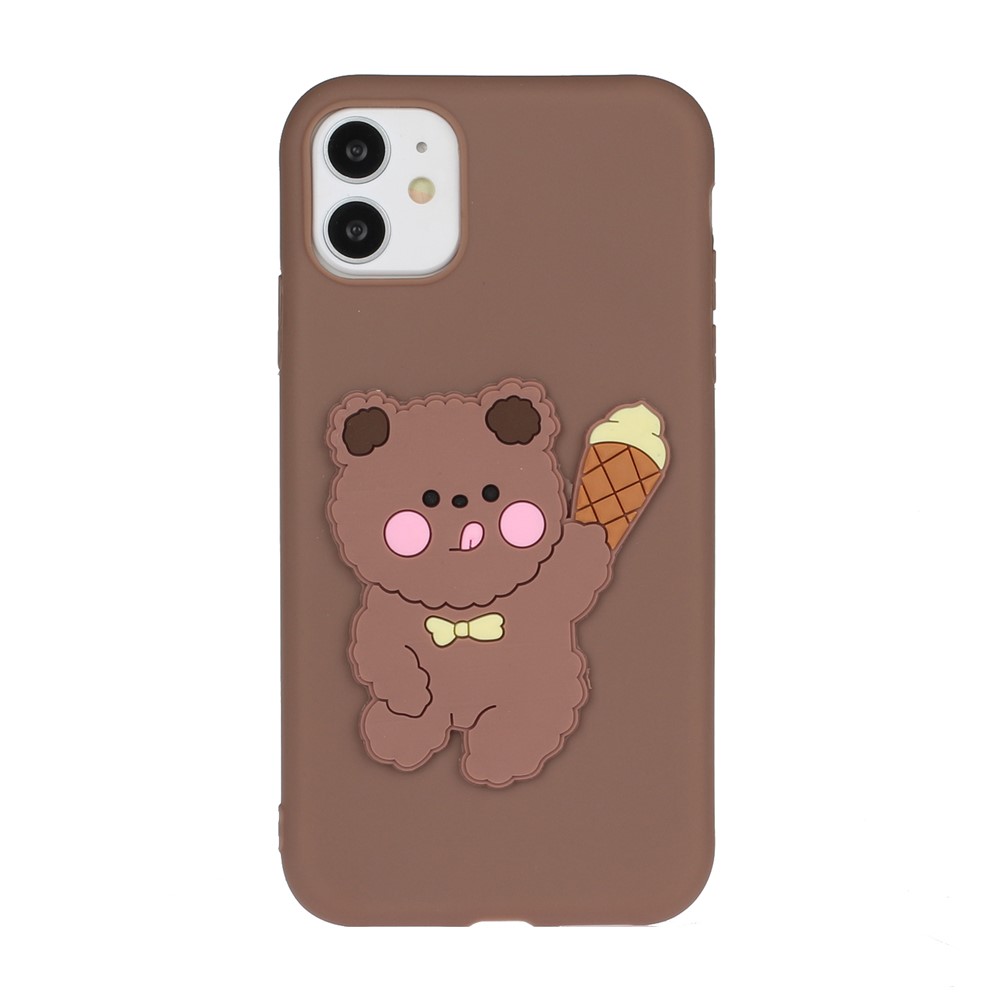 Animal Doll Decor TPU Phone Cover for Apple iPhone 12/12 Pro - Bear-1