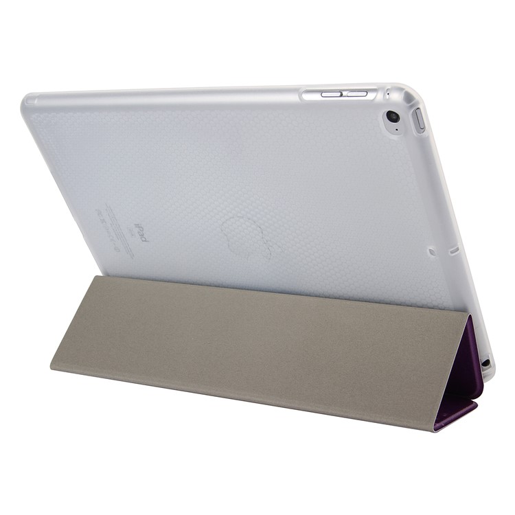 Modelado Tampa De Protecção Para Capas De Couro De 9,7 Polegadas (2,018) / (2,017) / Ar Ipad Suporte (2013) De Tri-dobra - Borboleta Roxa-3