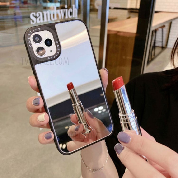 Mirror Surface Protector PC+TPU Phone Case for iPhone 11 Pro 5.8 inch - Silver-2