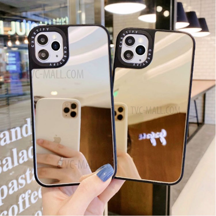 Mirror Surface Protector PC+TPU Phone Case for iPhone 11 Pro 5.8 inch - Silver-3