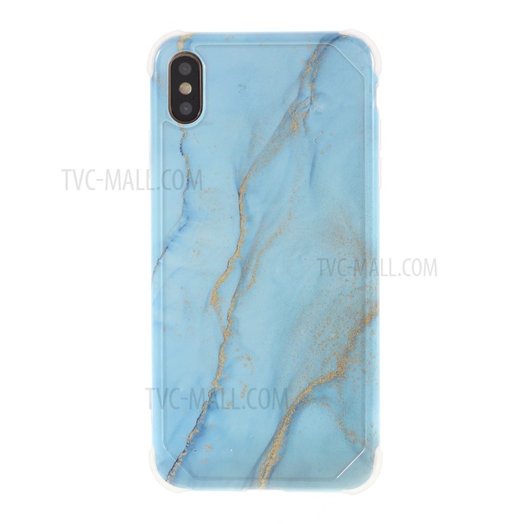 Marble Pattern Four-corner Anti-fall IMD TPU Case for iPhone XS Max 6.5 inch - Style C-1