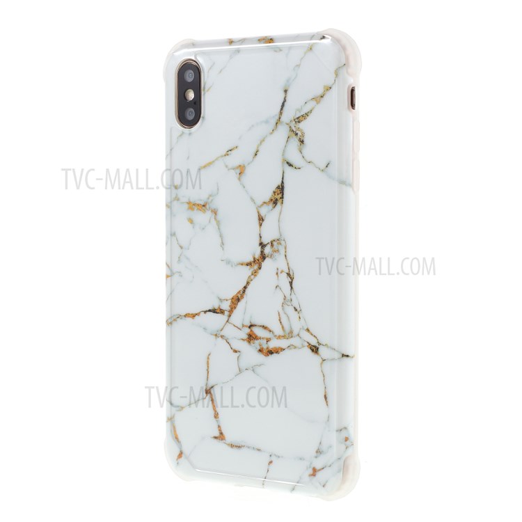 Marble Pattern Four-corner Anti-fall IMD TPU Case for iPhone XS Max 6.5 inch - Style G-2