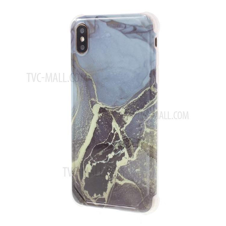 Teste Padrão De Mármore Caso IMD TPU Para Iphone X / XS 5.8 Polegadas Quatro Cantos Anti-queda - Estilo Um-2
