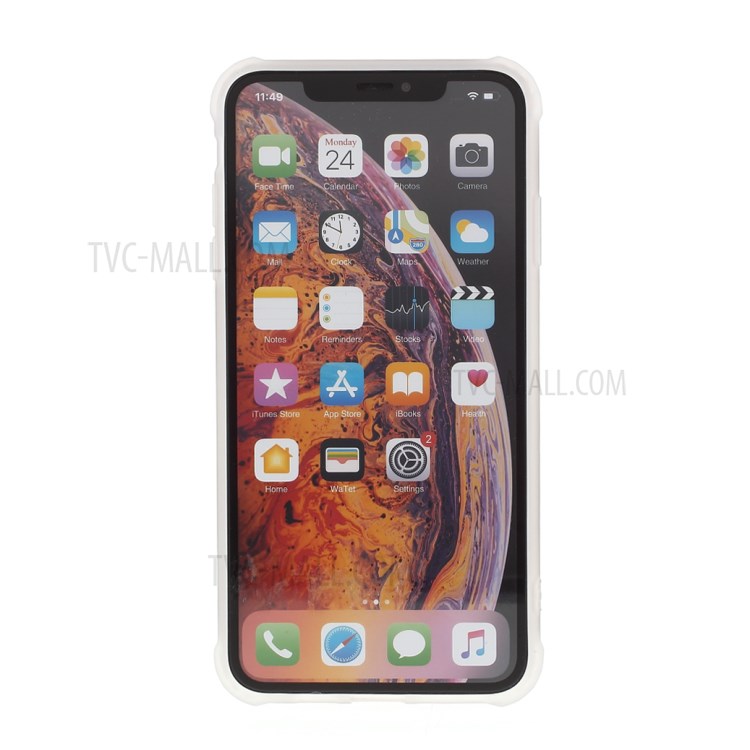 Teste Padrão De Mármore Caso IMD TPU Para Iphone X / XS 5.8 Polegadas Quatro Cantos Anti-queda - Estilo Um-3