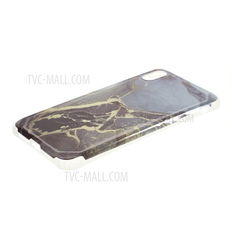 Teste Padrão De Mármore Caso IMD TPU Para Iphone X / XS 5.8 Polegadas Quatro Cantos Anti-queda - Estilo Um-5