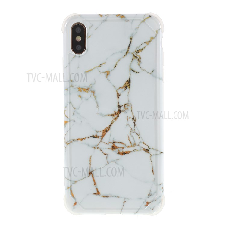 Marble Pattern IMD TPU Case for iPhone X/XS 5.8 inch Four-corner Anti-fall - Style G-1