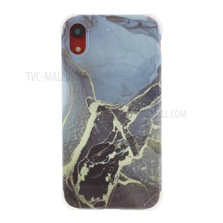 Marble Pattern IMD TPU Case for iPhone XR 6.1 inch Cover Four-corner Anti-fall - Style A-1