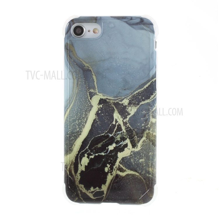 Marble Pattern IMD TPU Shell for iPhone 8/7/SE (2nd Generation) Case Four-corner Anti-fall - Style A-1