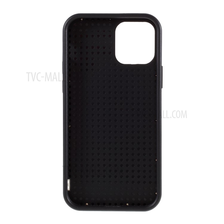 Assorted Color Edge PC + TPU Rhombus Texture Back Case for iPhone 12 Mini - Black-3