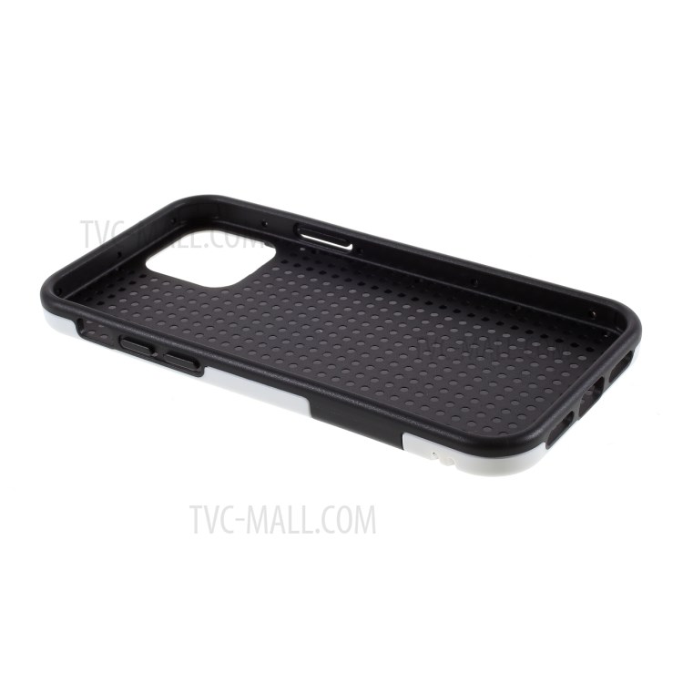 Assorted Color Edge PC + TPU Rhombus Texture Back Case for iPhone 12 Mini - Black-6