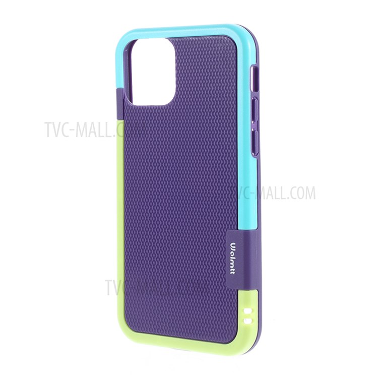 Assorted Color Edge PC + TPU Rhombus Texture Back Case for iPhone 12 Mini - Purple-2