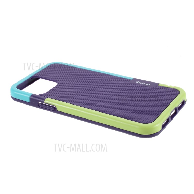 Assorted Color Edge PC + TPU Rhombus Texture Back Case for iPhone 12 Mini - Purple-4