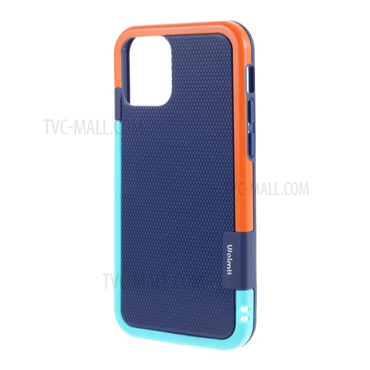 Assorted Color Edge PC + TPU Rhombus Texture Back Case for iPhone 12 Mini - Dark Blue-2