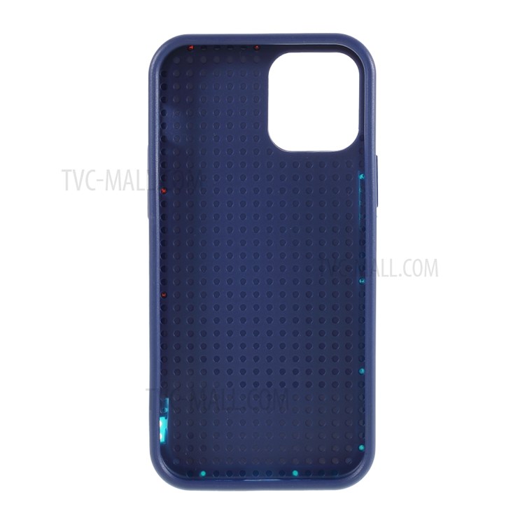 Assorted Color Edge PC + TPU Rhombus Texture Back Case for iPhone 12 Mini - Dark Blue-3