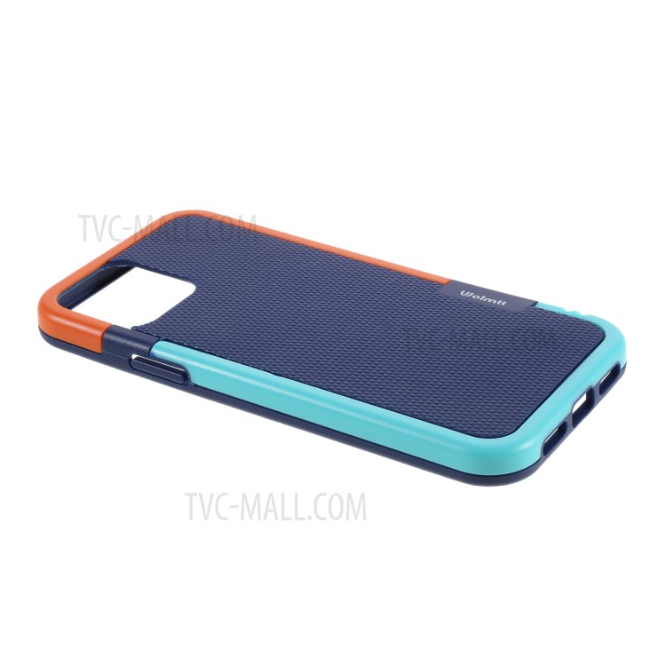 Assorted Color Edge PC + TPU Rhombus Texture Back Case for iPhone 12 Mini - Dark Blue-4