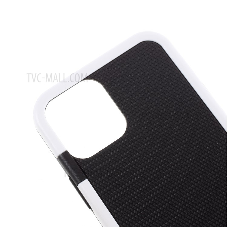 Assorted Color Edge PC + TPU Rhombus Texture Back Case for iPhone 12 Pro Max - Black-10