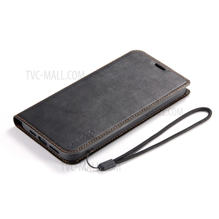 Simple Style Super-thin Leather Cell Phone Shell for iPhone 12 Pro Max - Black-9