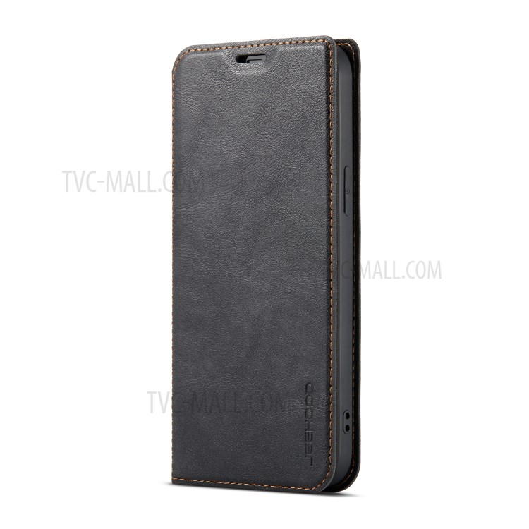 Ultra-thin Leather Phone Cover for iPhone 12 mini - Black-4