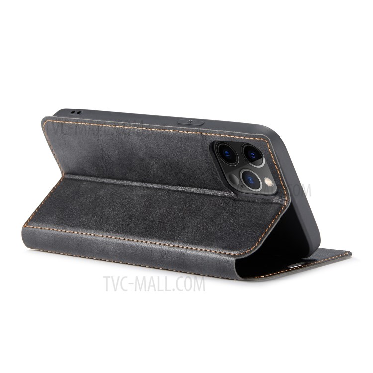 Ultra-thin Leather Phone Cover for iPhone 12 mini - Black-7