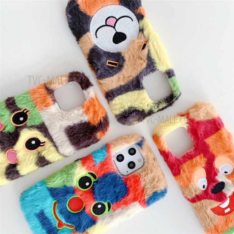 Estilo Emoji Bordados De Pelúcia Macia Shell TPU Revestido Para Iphone 12 Pro / 12 6.1 Polegadas - Corar-7