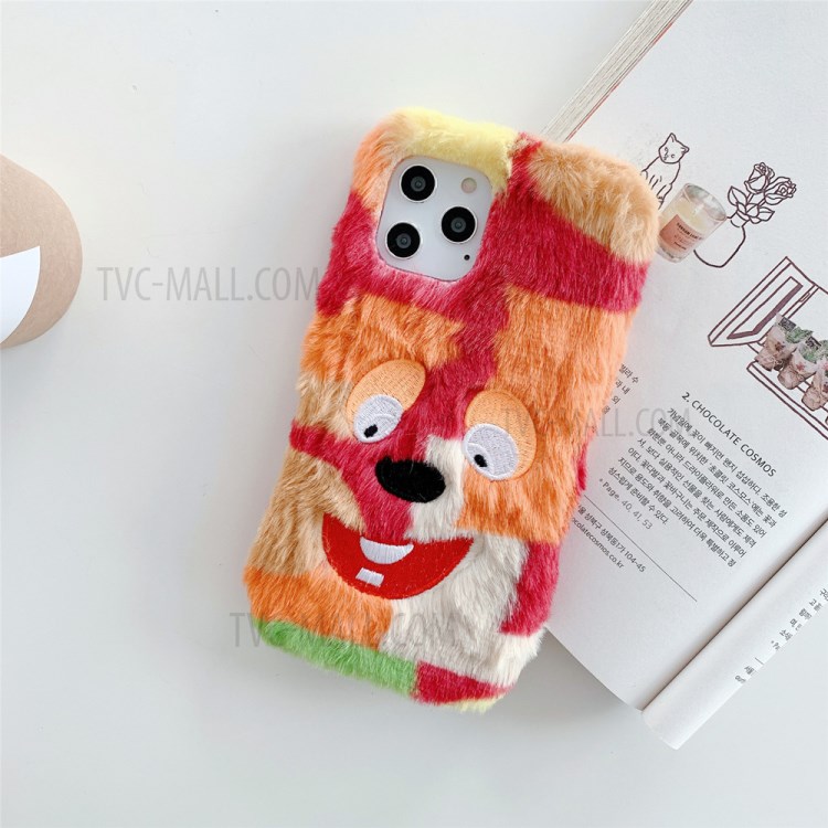 Embroidery Emoji Style Soft Plush Coated TPU Case for iPhone 12 mini 5.4 inch - Laughing-1