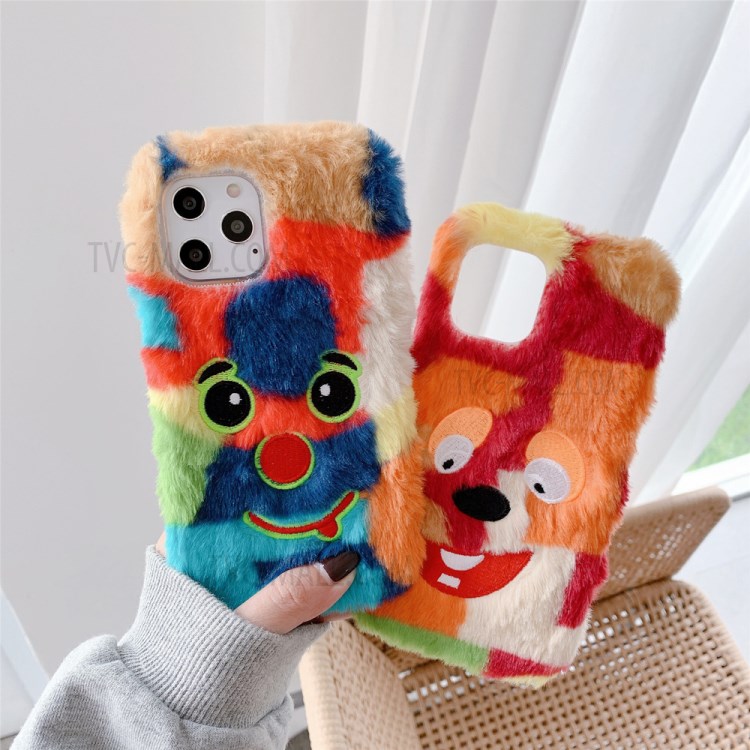 Embroidery Emoji Style Soft Plush Coated TPU Case for iPhone 12 mini 5.4 inch - Laughing-2