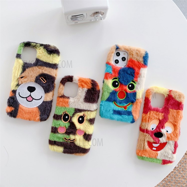 Embroidery Emoji Style Soft Plush Coated TPU Case for iPhone 12 mini 5.4 inch - Laughing-3