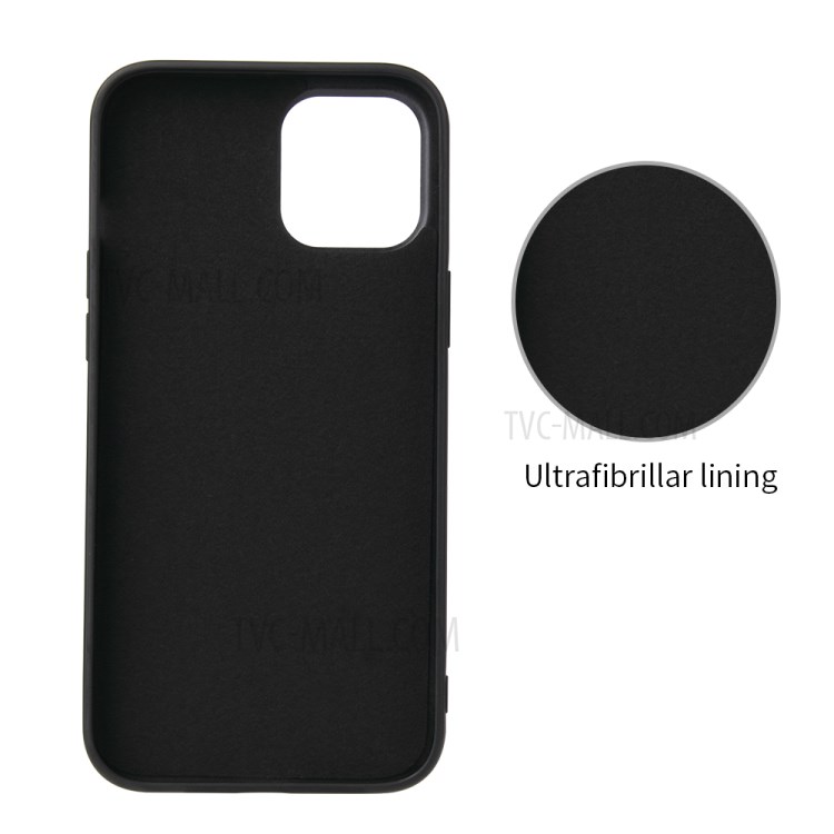 Anneau Cuir Enduit PU Béquille Cas De Téléphone Hybride TPU + PC Pour IPhone 12 Pro Max - Fibre De Carbone-8
