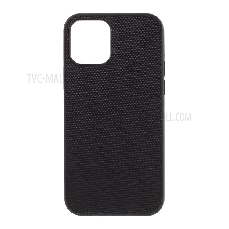 Nylon Coated TPU Case Phone Shell for iPhone 12/12 Pro - Black-1