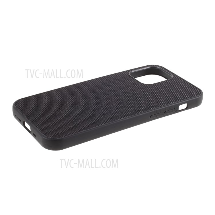 Nylon Coated TPU Case Phone Shell for iPhone 12/12 Pro - Black-5