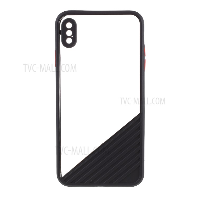 Contrast Color Acrylic + TPU Hybrid Protective Case for iPhone XS/X - Black-1