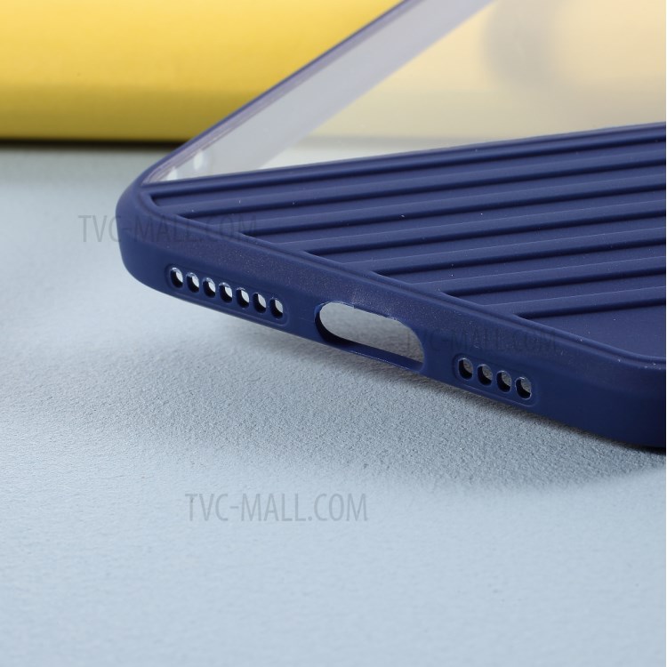 Contrast Color Acrylic + TPU Hybrid Protective Case for iPhone XS/X - Blue-3