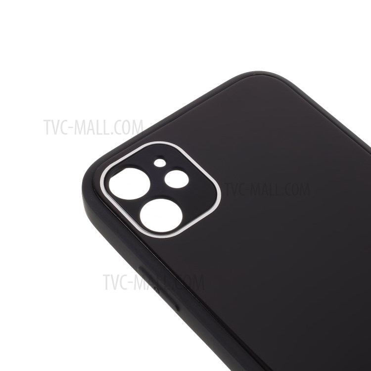 For iPhone 11 6.1 inch Glass + PC + TPU Combo Phone Cover Accessory - Black-8