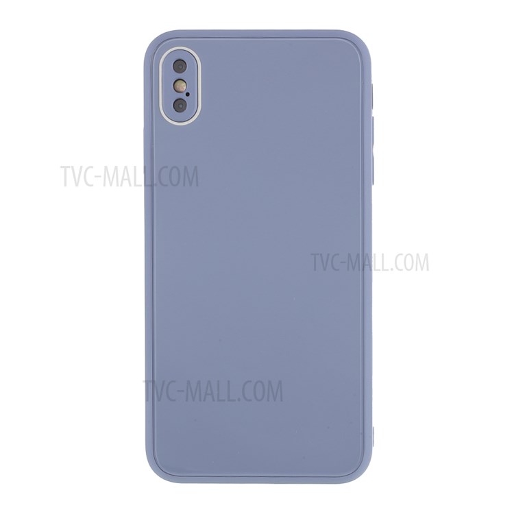 Glass + PC + TPU Combo Cover Protection Phone Casing for iPhone XS Max 6.5 inch - Purple-1
