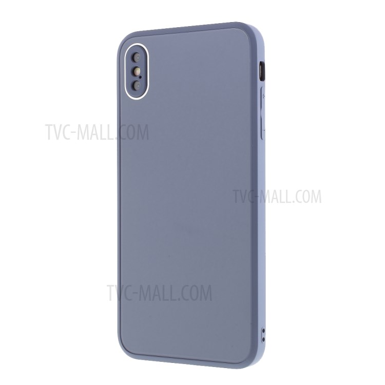 Glass + PC + TPU Combo Cover Protection Phone Casing for iPhone XS Max 6.5 inch - Purple-2