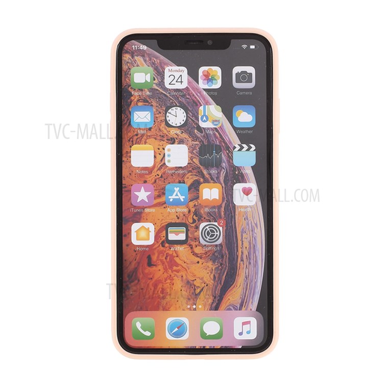 Glass + PC + TPU Combo Cover Protection Phone Casing for iPhone XS Max 6.5 inch - Apricot-3