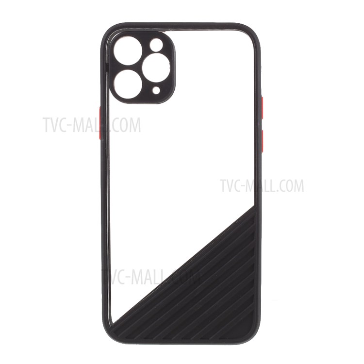 Contrast Color Case Acrylic + TPU Combo Shell Case for iPhone 11 Pro 5.8 inch - Black-1