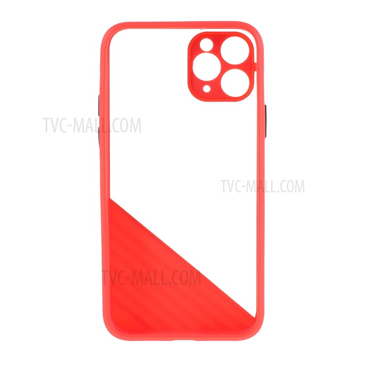 Contrast Color Case Acrylic + TPU Combo Shell Case for iPhone 11 Pro 5.8 inch - Red-3