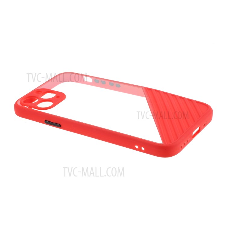 Contrast Color Case Acrylic + TPU Combo Shell Case for iPhone 11 Pro 5.8 inch - Red-4