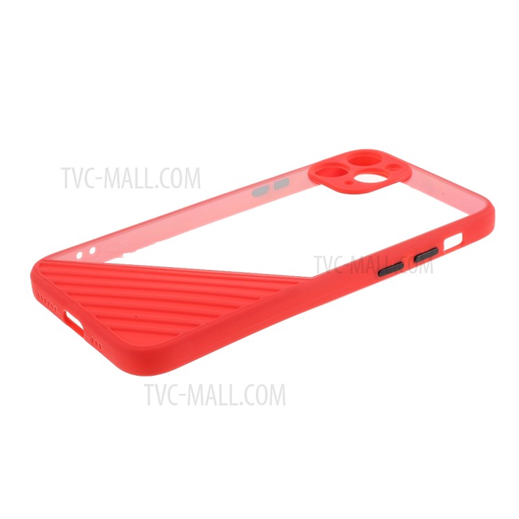 Contrast Color Case Acrylic + TPU Combo Shell Case for iPhone 11 Pro 5.8 inch - Red-5
