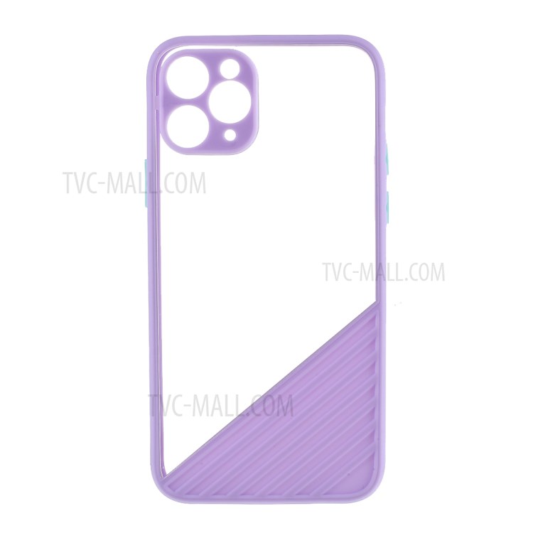 Contrast Color Case Acrylic + TPU Combo Shell Case for iPhone 11 Pro 5.8 inch - Light Purple-1